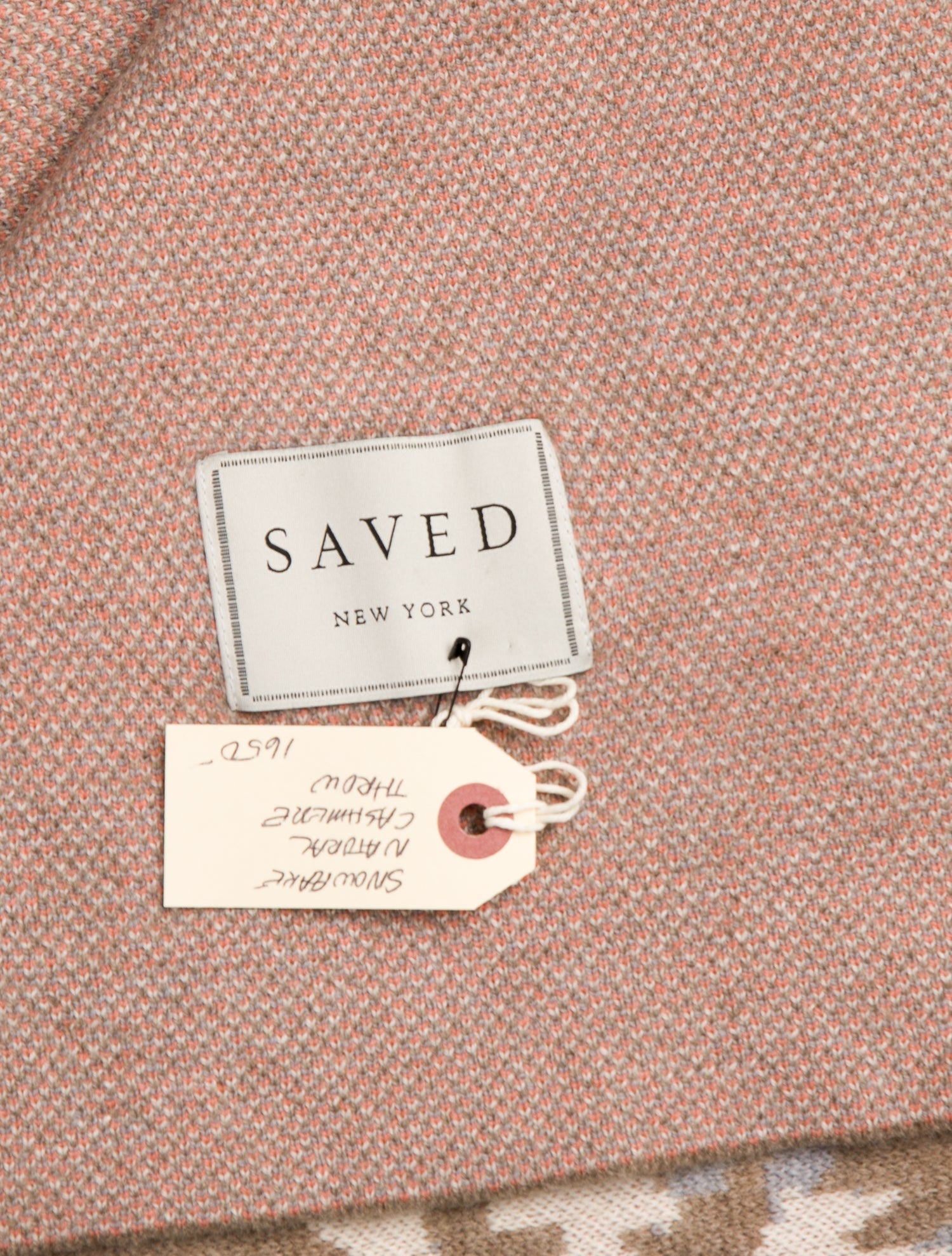 Saved NY Cashmere Snowflake Throw Blanket